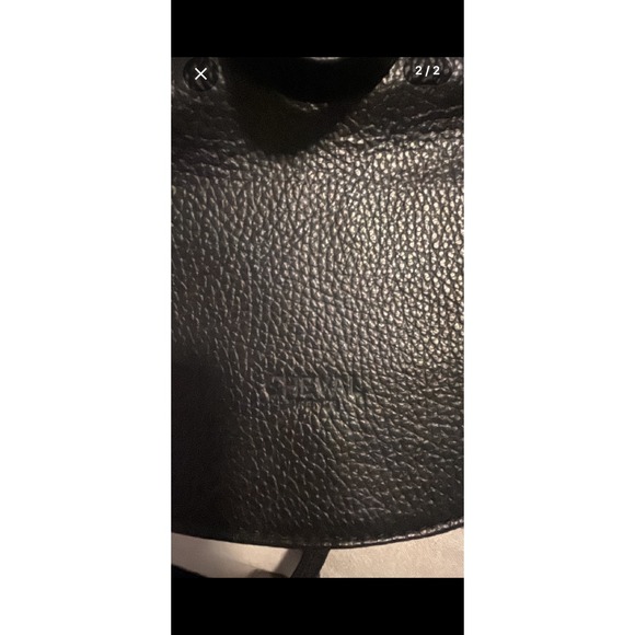 NWOT Cheval Firenze Black Leather Backpack Tassel Drawstring Flap Shoulder Bag - Picture 2 of 8